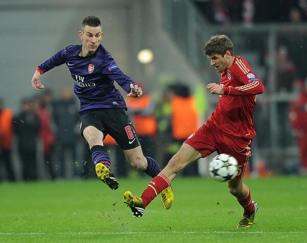 Koscielny vs. Muller: Intense Battle in Bayern Munich vs. Arsenal UEFA Champions League Clash