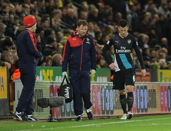 Koscielny's Injury: Norwich vs Arsenal, 2015-16