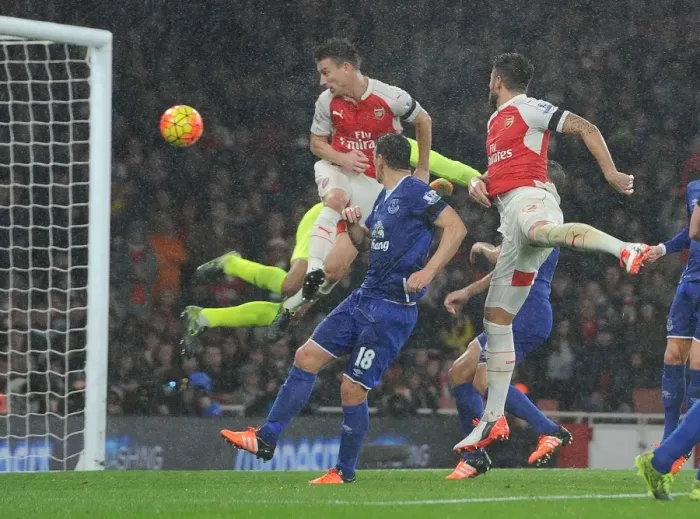 Framed Print : Koscielny's Pressure-Cooker Goal: Arsenal vs. Everton, 2015 / 16 Framed Print : Koscielny's Pressure-Cooker Goal: Arsenal vs. Everton, 2015 / 16