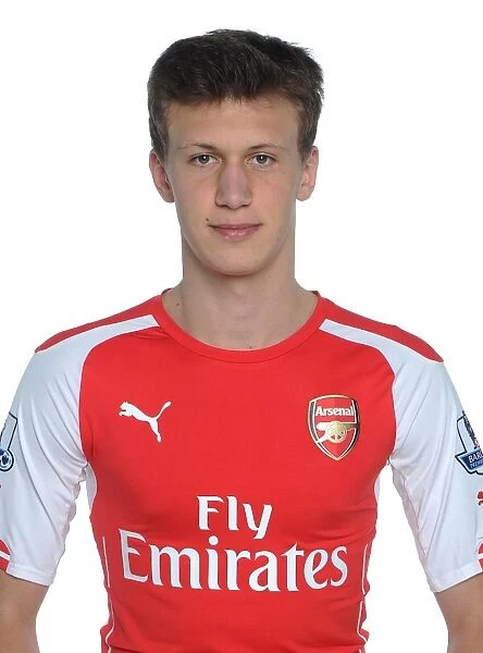 Krystian Bielik (Arsenal). Signing Photoshoot. Arsenal Training Ground. London Colney