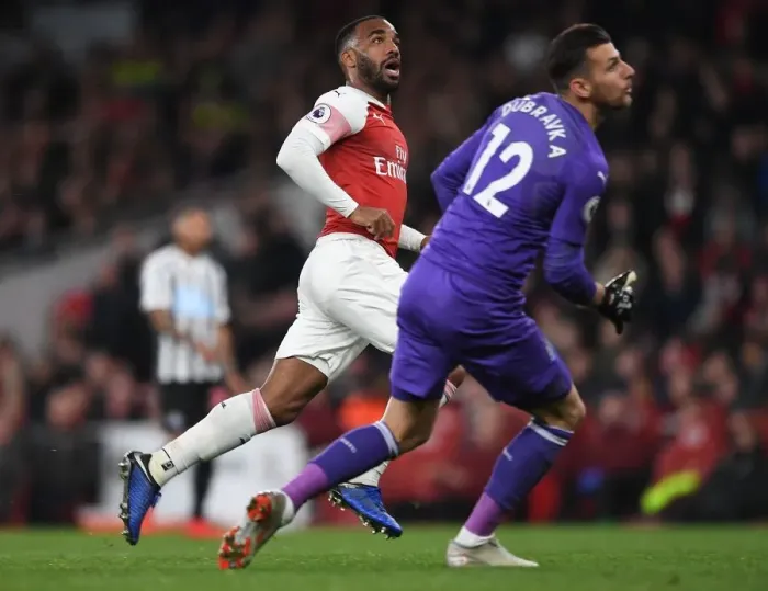 Framed Print : Lacazette Scores Again: Arsenal's Double Strike vs. Newcastle United (2018-19) Framed Print : Lacazette Scores Again: Arsenal's Double Strike vs. Newcastle United (2018-19)
