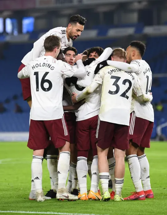 Framed Print : Lacazette Scores: Arsenal Triumphs Over Brighton & Hove Albion in Premier League Clash