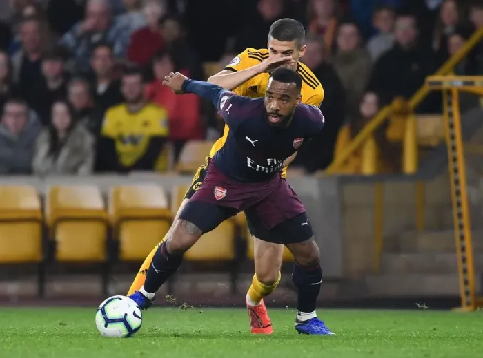 Framed Print : Lacazette vs. Coady: A Battle of Wits in the Premier League Framed Print : Lacazette vs. Coady: A Battle of Wits in the Premier League