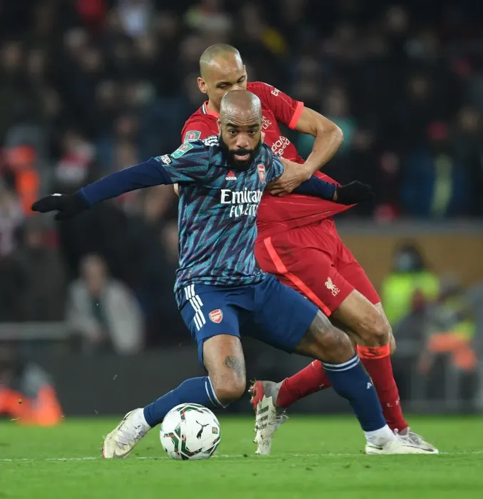 Framed Print : Lacazette vs Fabinho: A Carabao Cup Semi-Final Showdown - Liverpool vs Arsenal, 2021-2022 Framed Print : Lacazette vs Fabinho: A Carabao Cup Semi-Final Showdown - Liverpool vs Arsenal, 2021-2022