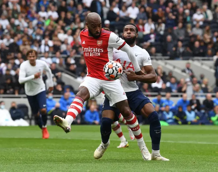 Framed Print : Lacazette vs. Tanganga: A Mental Battle in the North London Derby Framed Print : Lacazette vs. Tanganga: A Mental Battle in the North London Derby