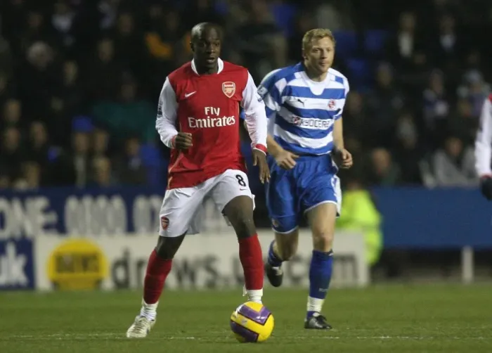 Framed Print : Lassana Diarra (Arsenal) Brynjar Gunnarsson (Reading) Framed Print : Lassana Diarra (Arsenal) Brynjar Gunnarsson (Reading)