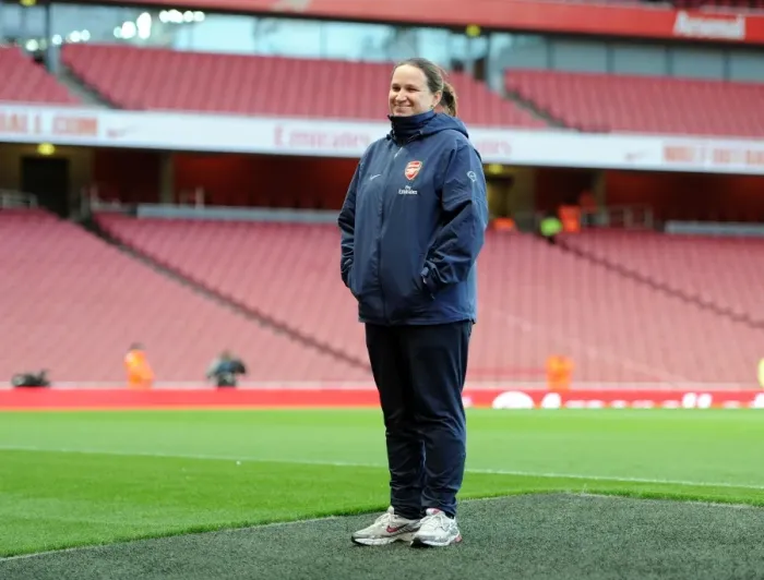 Framed Print : Laura Harvey (Ladies Manager). Arsenal Ladies 3: 1 Chelsea Ladies. FA Womens Super League