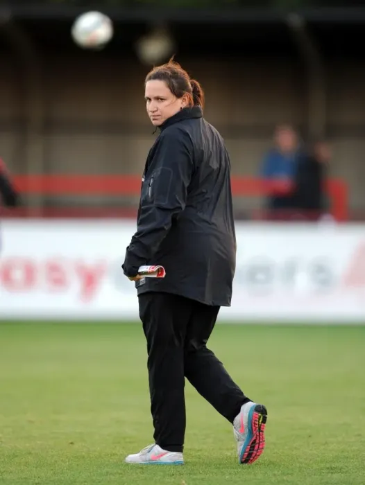 Framed Print : Laura Harvey Leads Arsenal in FA WSL Match Against Bristol Academy (2012)