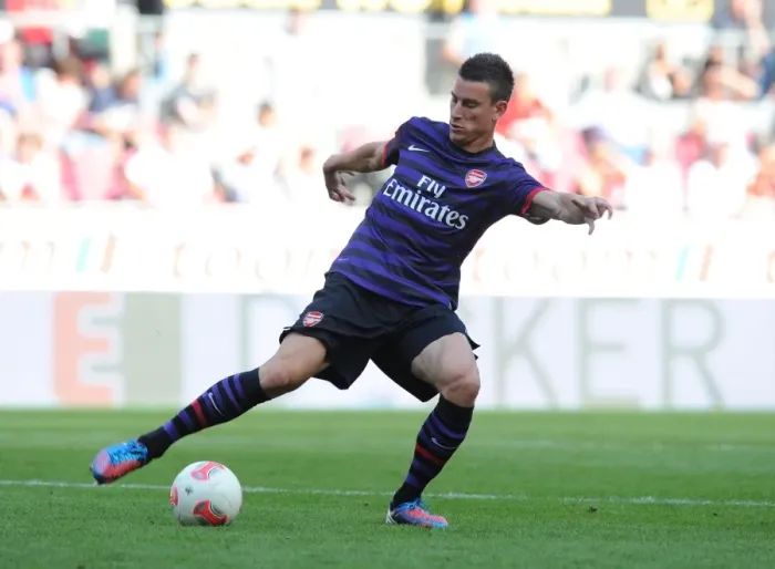 Framed Print : Laurent Koscielny in Action: Arsenal vs. FC Cologne Pre-Season Friendly (2012) Framed Print : Laurent Koscielny in Action: Arsenal vs. FC Cologne Pre-Season Friendly (2012)