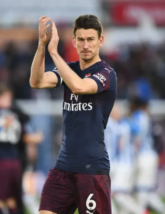 Framed Print : Laurent Koscielny Applauding Arsenal Fans After Huddersfield Victory, Premier League 2019