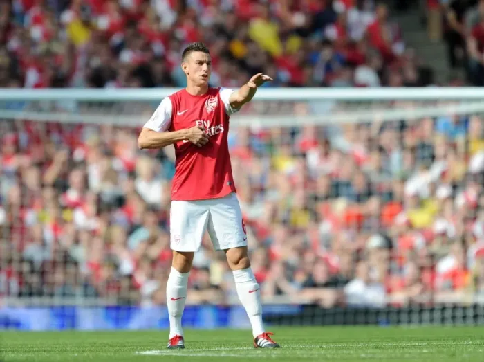 Framed Print : Laurent Koscielny (Arsenal). Arsenal 1: 1 New York Red Bulls. Emirates Cup Day 2 Framed Print : Laurent Koscielny (Arsenal). Arsenal 1: 1 New York Red Bulls. Emirates Cup Day 2
