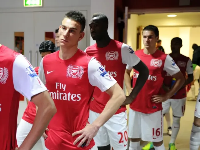 Framed Print : Laurent Koscielny (Arsenal). Arsenal 3: 1 Stoke City. Barclays Premier League Framed Print : Laurent Koscielny (Arsenal). Arsenal 3: 1 Stoke City. Barclays Premier League