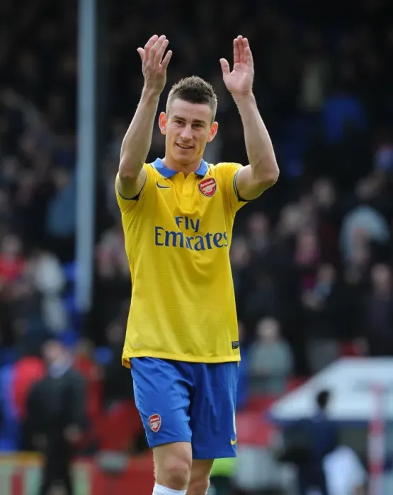 Framed Print : Laurent Koscielny (Arsenal). Crystal Palace 0: 2 Arsenal. Barclays Premier League