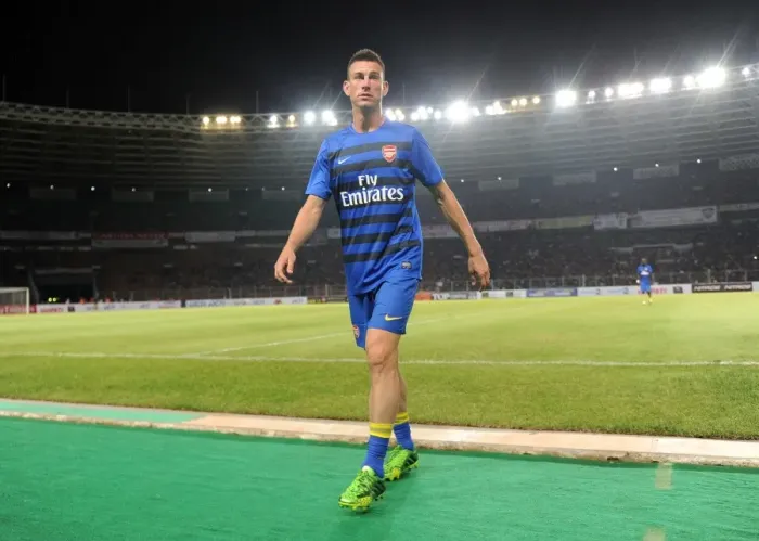 Framed Print : Laurent Koscielny: Arsenal Star Faces Off Against Indonesia All-Stars