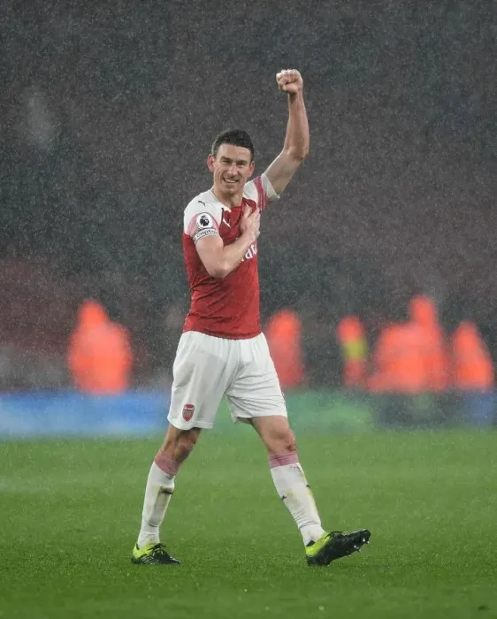 Framed Print : Laurent Koscielny: Arsenal's Defiant Moment Against Manchester United (2018-19)