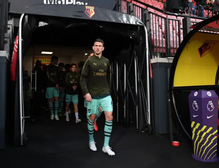 Framed Print : Laurent Koscielny: Arsenal's Focus Ahead of Watford Clash (Watford v Arsenal 2018-19) Framed Print : Laurent Koscielny: Arsenal's Focus Ahead of Watford Clash (Watford v Arsenal 2018-19)