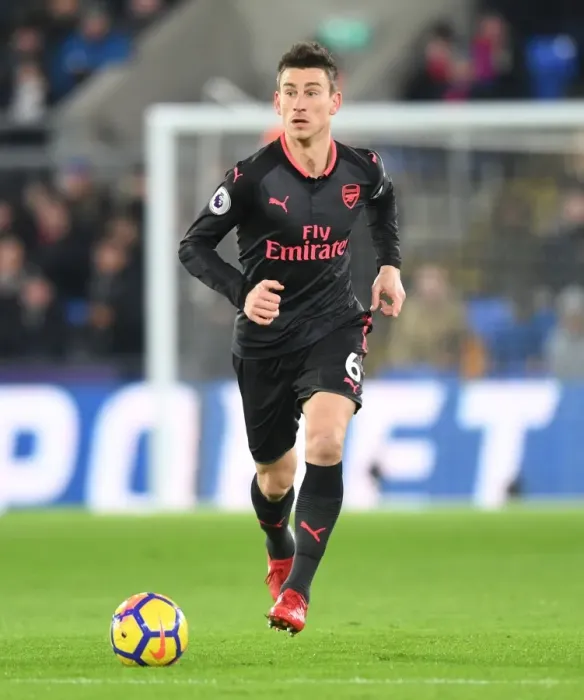 Framed Print : Laurent Koscielny Focused Amidst Crystal Palace vs Arsenal Premier League Clash