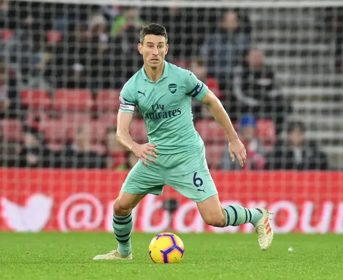 Framed Print : Laurent Koscielny Focused Amidst Southampton vs Arsenal Premier League Clash Framed Print : Laurent Koscielny Focused Amidst Southampton vs Arsenal Premier League Clash