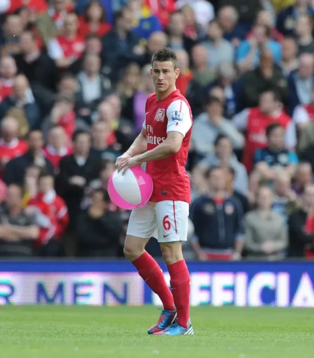 Framed Print : Laurent Koscielny Focuses in Arsenal's 2011-12 Premier League Clash vs. West Bromwich Albion