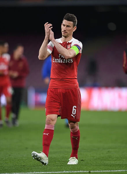 Laurent Koscielny's Emotional Moment after Arsenal's Europa League Quarterfinal Second Leg vs Napoli, Italy (2018-19)
