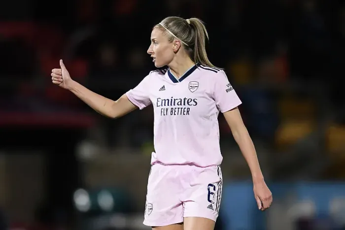 Framed Print : Leah Williamson in Action: Arsenal vs. West Ham United - Barclays Women's Super League