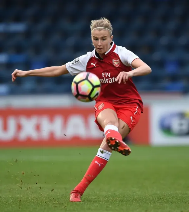 Framed Print : Leah Williamson in Action: Arsenal Women vs. Reading FC (WSL 2018)