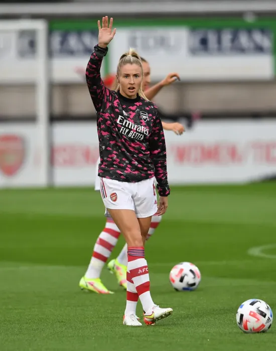 Framed Print : Leah Williamson and Arsenal Women Kick Off UEFA Champions League Campaign Against Slavia Prague