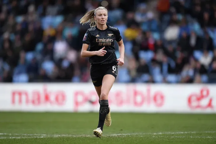 Framed Print : Leah Williamson Goes Head-to-Head with Manchester City in FA Women's Super League Showdown