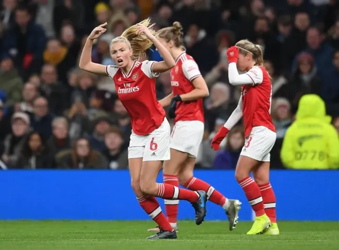 Framed Print : Leah Williamson Scores First Goal: Arsenal Wins FA Womens Super League Match Against Tottenham Hotspur