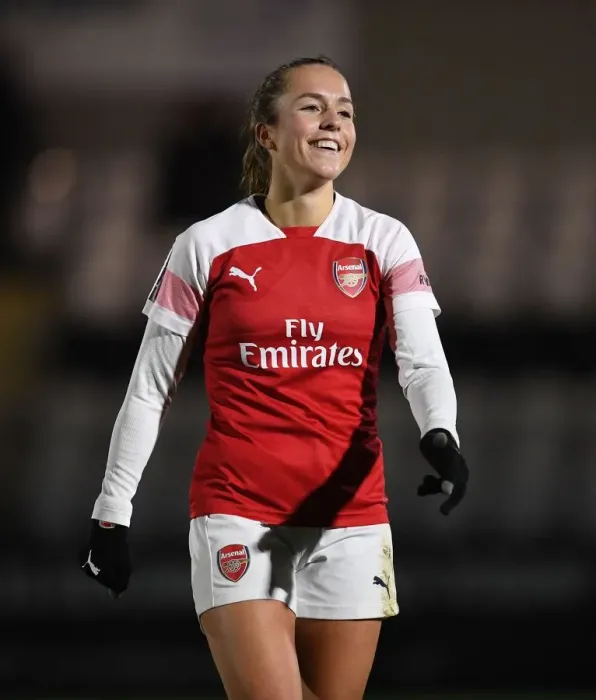 Framed Print : Lia Walti of Arsenal: Focused After FA WSL Continental Tyres Cup Match vs Birmingham City Women