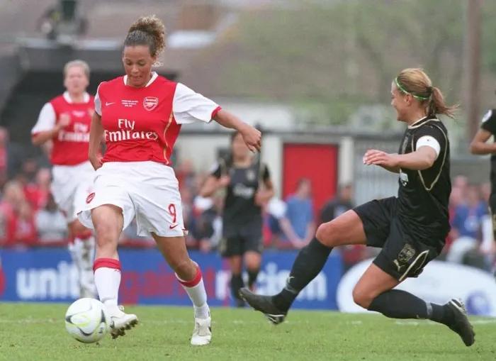 Framed Print : Lianne Sanderson (Arsenal) Karolina Westberg (Umea)