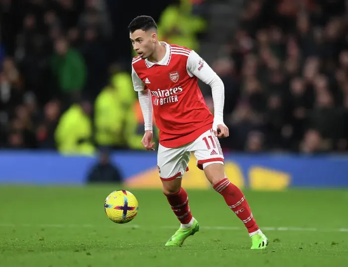 Framed Print : London Derby Thriller: Gabriel Martinelli's Unforgettable Performance - Arsenal vs. Tottenham, Premier League 2022-23
