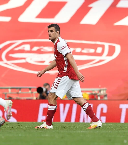 LONDON, ENGLAND - AUGUST 01: Sokratis of Arsenal during the FA Cup Final match between Arsenal