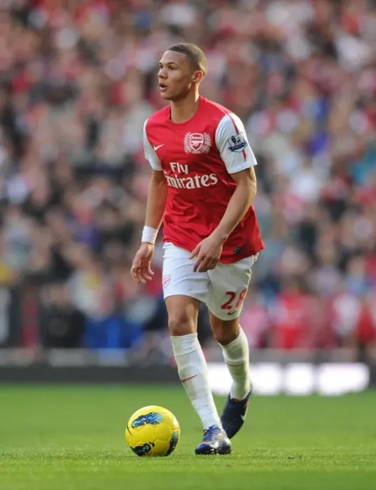 Framed Print : LONDON, ENGLAND - FEBRUARY 26: Kieran Gibbs of Arsenal during the Barclays Premier League match between Arsenal and Tottenham Hotspur at Emirates Stadium on February 26, 2012 in London, England. (Photo by Stuart MacFarlane  /  Arsenal FC via