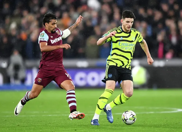 Framed Print : London Rivalry: West Ham vs. Arsenal in the Carabao Cup