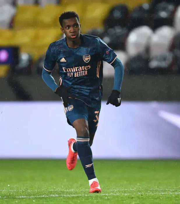 Framed Print : Lone Warrior: Eddie Nketiah in Empty Eden Arena - Arsenal's Europa League Battle against Slavia Praha, Prague Framed Print : Lone Warrior: Eddie Nketiah in Empty Eden Arena - Arsenal's Europa League Battle against Slavia Praha, Prague