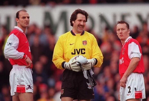 (L>R) Steve Bould, David Seaman and Lee Dixon (Arsenal)