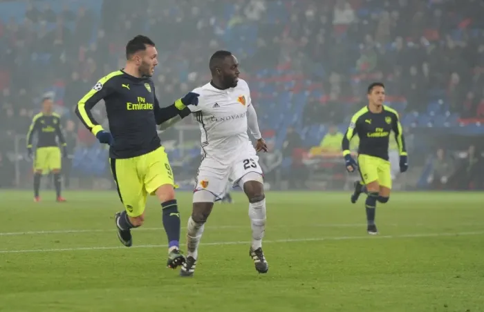 Framed Print : Lucas Perez Scores Arsenal's Third Goal Against FC Basel in 2016-17 UEFA Champions League Framed Print : Lucas Perez Scores Arsenal's Third Goal Against FC Basel in 2016-17 UEFA Champions League