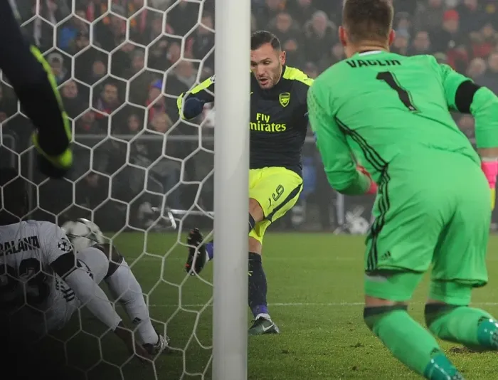 Framed Print : Lucas Perez Scores First Goal for Arsenal against FC Basel in 2016-17 UEFA Champions League Framed Print : Lucas Perez Scores First Goal for Arsenal against FC Basel in 2016-17 UEFA Champions League
