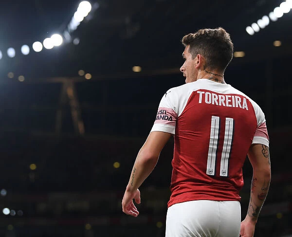 Lucas Torreira in Action: Arsenal vs. Brentford, Carabao Cup 2018-19