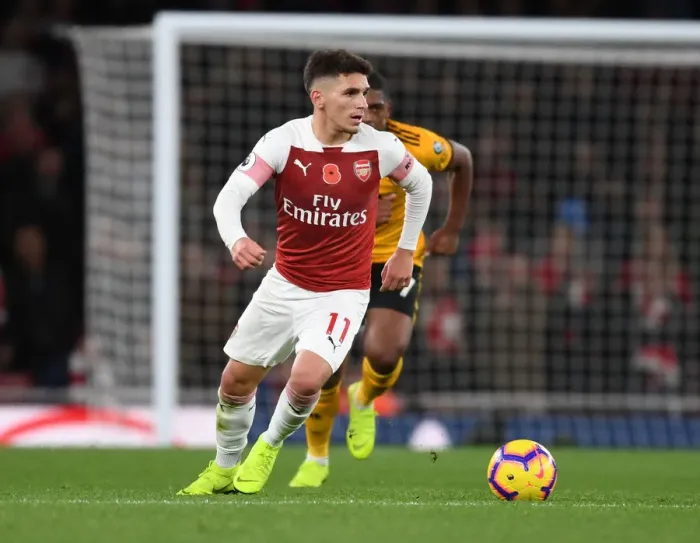 Framed Print : Lucas Torreira in Action: Arsenal vs. Wolverhampton Wanderers, Premier League 2018-19