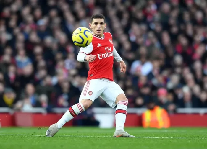 Framed Print : Lucas Torreira (Arsenal). Arsenal 1:2 Chelsea
