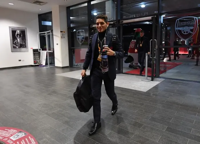 Framed Print : Lucas Torreira (Arsenal). Arsenal 3:0 Stade Rennes
