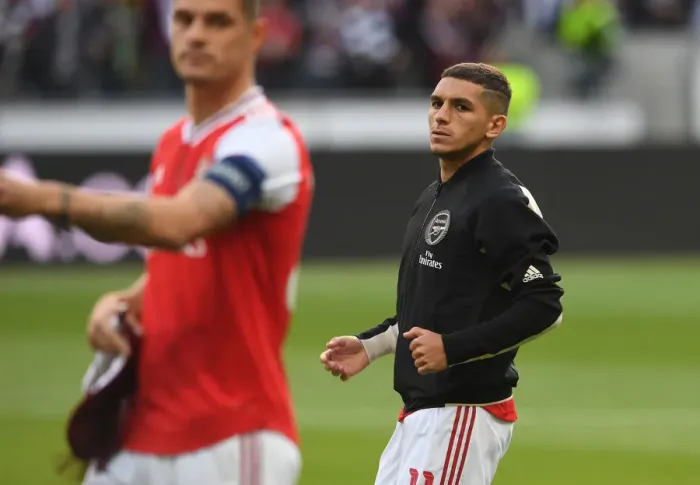 Framed Print : Lucas Torreira: Arsenal's Midfielder Readies for Europa League Showdown against Eintracht Frankfurt