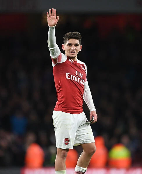 Lucas Torreira Celebrates with Arsenal Fans: Arsenal's Triumph over Huddersfield Town