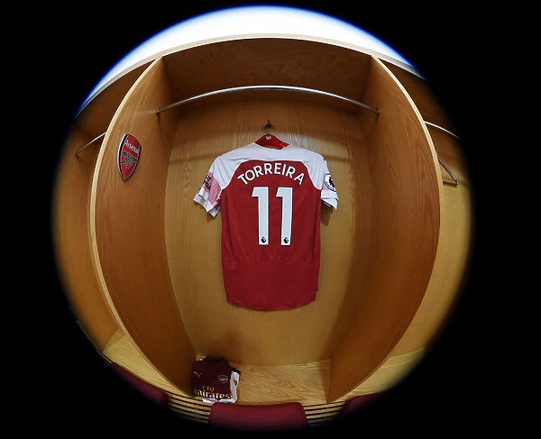 Lucas Torreira's Arsenal Shirt in Arsenal Dressing Room Before Arsenal vs Manchester City (2018-19)