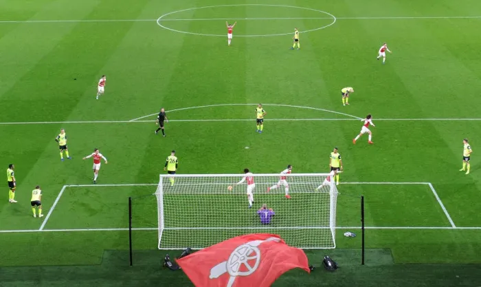 Framed Print : Lucas Torreira's Goal: Arsenal FC vs Huddersfield Town, Premier League 2018-19 Framed Print : Lucas Torreira's Goal: Arsenal FC vs Huddersfield Town, Premier League 2018-19
