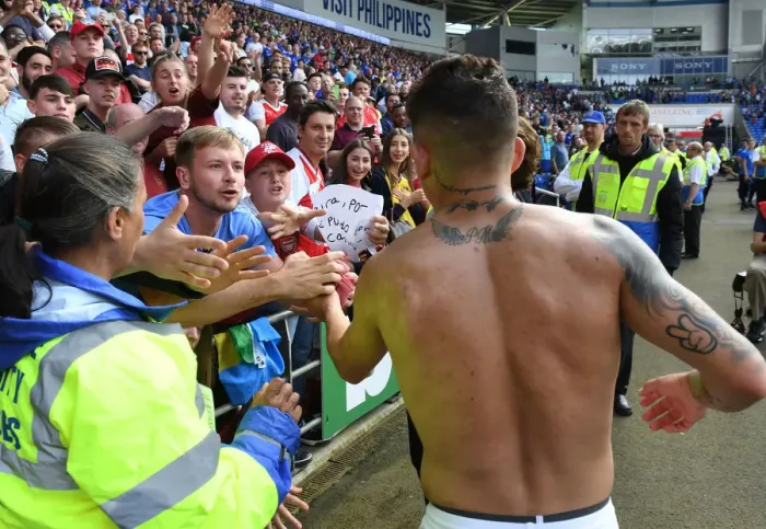 Framed Print : Lucas Torreira's Heartfelt Shirt Donation to Grateful Arsenal Fan after Cardiff Match Framed Print : Lucas Torreira's Heartfelt Shirt Donation to Grateful Arsenal Fan after Cardiff Match