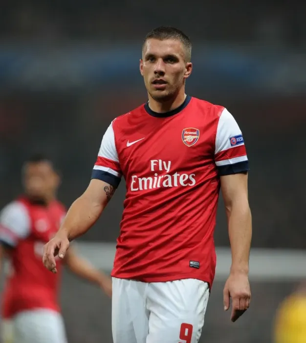 Framed Print : Lukas Podolski in Action: Arsenal vs. Schalke 04, UEFA Champions League 2012-13 Framed Print : Lukas Podolski in Action: Arsenal vs. Schalke 04, UEFA Champions League 2012-13
