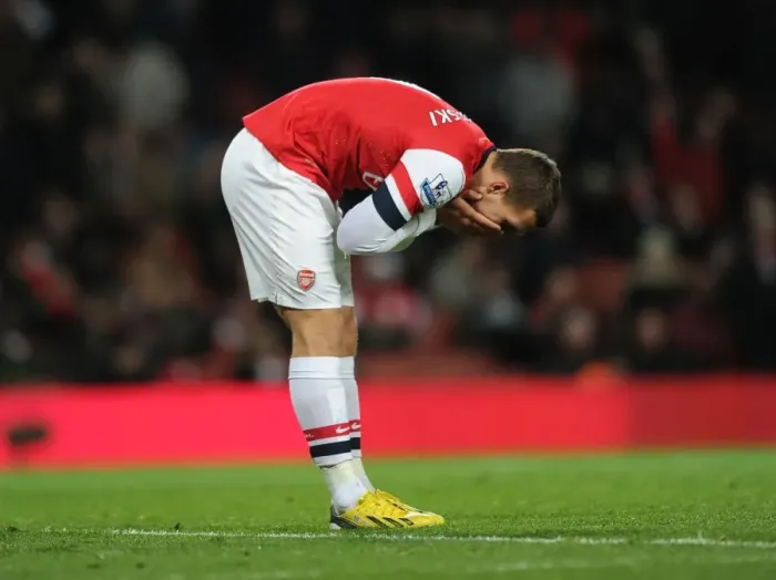 Framed Print : Lukas Podolski in Action: Arsenal vs West Bromwich Albion, Premier League 2012-13